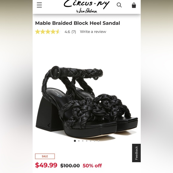 Circus by Sam Edelman Black Braided Platform Heels - Picture 4 of 4